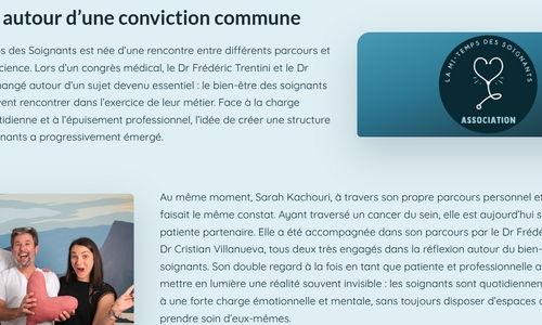 Site internet La Mi-Temps des Soignants
